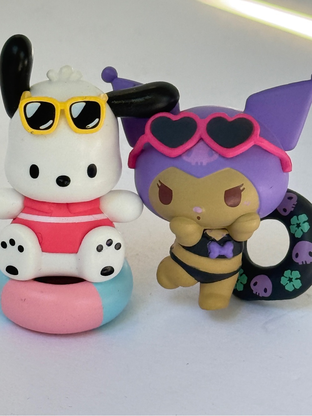 Sanrio Characters Summer Vacation Kuromi and Pochacco 1" Figures, set of 2